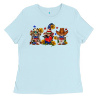 Baby Blue american gnomes Ladies Tee - FaDigitalArtStudio