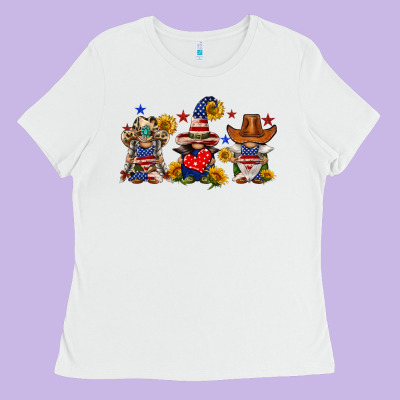 American Gnomes Ladies Tee Designed By Fadigitalartstudio