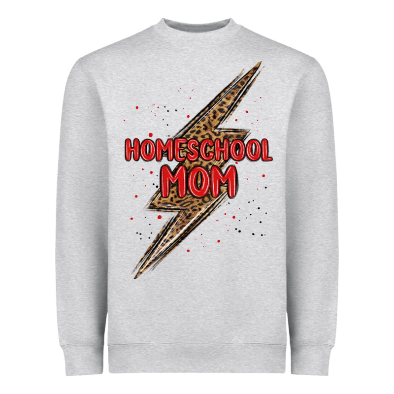 Homeschool Mom Lightning Bolt Heavyweight Sweatshirt by MaliasSmallBusiness | Teevron