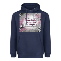 Navy feeling kinda idgaf ish today with leopard Heavyweight Hoodie - TumblerDesignByShophia