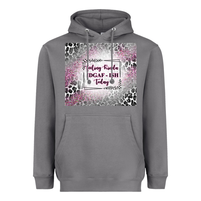 Feeling Kinda Idgaf Ish Today With Leopard Heavyweight Hoodie by TumblerDesignByShophia | Teevron