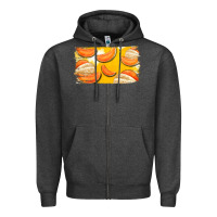 Charcoal Heather Colorado Cantaloupe Background Zipper Hoodie - Bettercallsaul