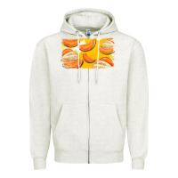 Oatmeal Heather Colorado Cantaloupe Background Zipper Hoodie - Bettercallsaul
