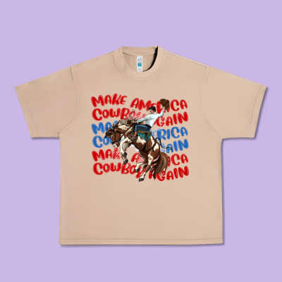 Make America Cowboy Again Urban Heavy Tee Designed By Maliassmallbusiness
