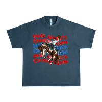 Midnight Navy make america cowboy again Urban Heavy Tee - MaliasSmallBusiness
