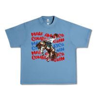 Pebble Blue make america cowboy again Urban Heavy Tee - MaliasSmallBusiness