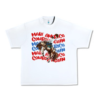 White make america cowboy again Urban Heavy Tee - MaliasSmallBusiness