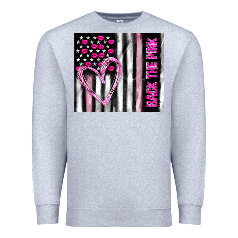 Back The Pink Premium Sweatshirt by TumblerDesignByShophia | Teevron
