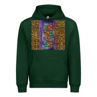 Forest Green Leopard nana Urban Hoodie - FaDigitalArtStudio