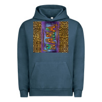 Pigment Midnight Navy Leopard nana Urban Hoodie - FaDigitalArtStudio
