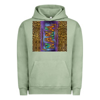 Pigment Oil Green Leopard nana Urban Hoodie - FaDigitalArtStudio