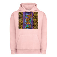 Pigment Salmon Leopard nana Urban Hoodie - FaDigitalArtStudio