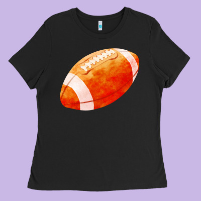 American Football  Pigskin  Gridiron Football Ladies Tee Designed By Fadigitalartstudio
