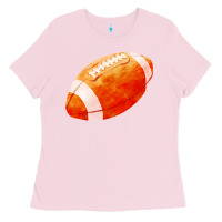 Bubblegum Pink american football  pigskin  gridiron football Ladies Tee - FaDigitalArtStudio