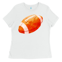 White american football  pigskin  gridiron football Ladies Tee - FaDigitalArtStudio