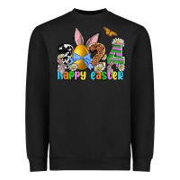 Black 2024 Happy Easter Heavyweight Sweatshirt - NancyCooperArtShop