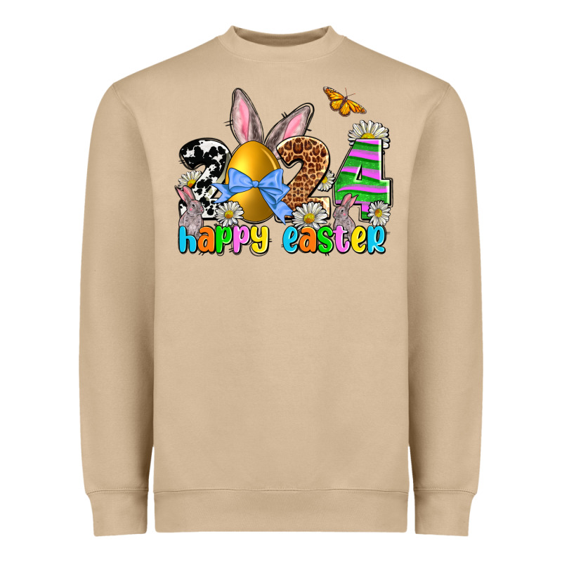2024 Happy Easter Heavyweight Sweatshirt by NancyCooperArtShop | Teevron