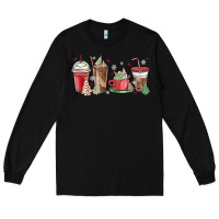 Black christmas tree cake and coffee cups Long Sleeve Tee - MaliasSmallBusiness