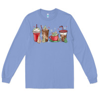 Colony Blue christmas tree cake and coffee cups Long Sleeve Tee - MaliasSmallBusiness