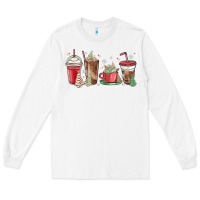 White christmas tree cake and coffee cups Long Sleeve Tee - MaliasSmallBusiness