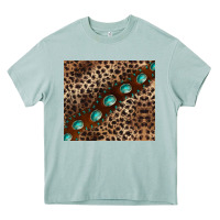 Arona leopard gemstone leather Heavy Core Tee - BarkalooDesign