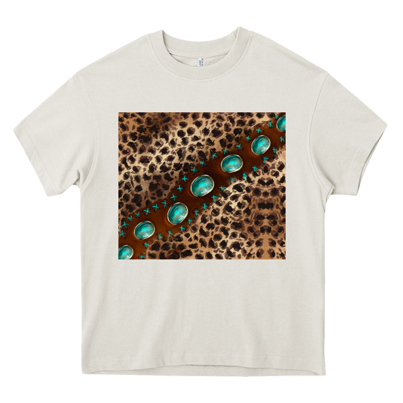 Leopard Gemstone Leather Heavy Core Tee by BarkalooDesign | Teevron