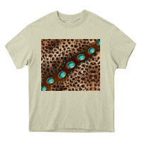 Mossy leopard gemstone leather Heavy Core Tee - BarkalooDesign