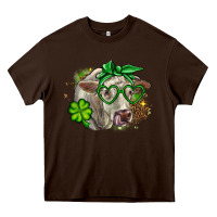 Chocolate Brown Charolais St. Patrick's Day Heavy Core Tee - OliviaCreatesArt