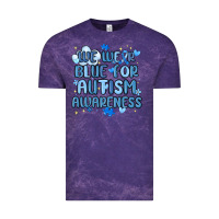 Cloud Purple we wear blue for autism awareness Vintage Tee - MaliasSmallBusiness