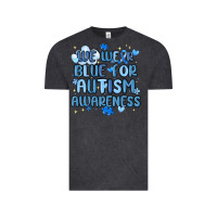 Vintage Black we wear blue for autism awareness Vintage Tee - MaliasSmallBusiness
