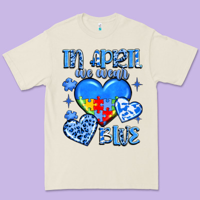 In April We Wear Blue Premium Tee Designed By Jahusdesignshop