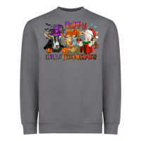 Storm Happy Hallothanksmas goats Heavyweight Sweatshirt - NancyCooperArtShop