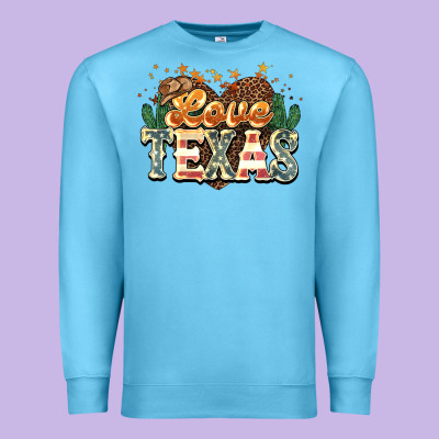 Love Texas 4th Of July Premium Sweatshirt Designed By Howdyjamesfarm