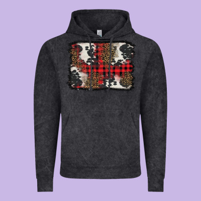 Christmas Red Plaid Background Vintage Hoodie Designed By Barkaloodesign