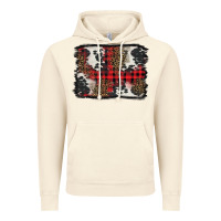 Vintage Artic Christmas red plaid background Vintage Hoodie - BarkalooDesign