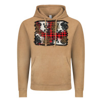 Vintage Camel Christmas red plaid background Vintage Hoodie - BarkalooDesign