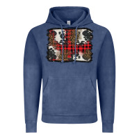 Vintage Denim Christmas red plaid background Vintage Hoodie - BarkalooDesign