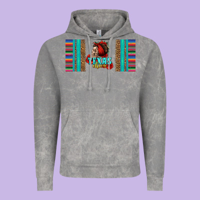 Texas Chica Skull With Bandana Vintage Hoodie Designed By Jasminsmagicworld