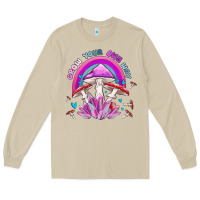 Mushroom grow your own way crystal and mushroom Long Sleeve Tee - MaliasSmallBusiness
