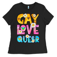 Black gay love queer Ladies Tee - HRA Design Shop