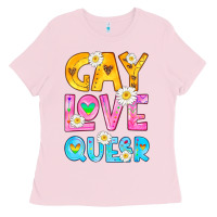 Bubblegum Pink gay love queer Ladies Tee - HRA Design Shop