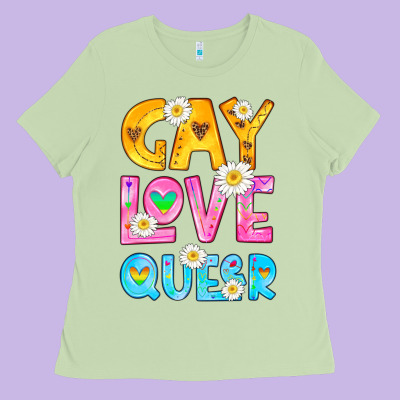 Gay Love Queer Ladies Tee Designed By Hra Design Shop
