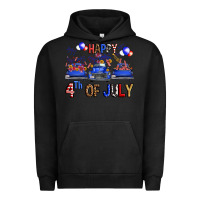 Pigment Black Western Truck Hello Fourth Of July America Urban Hoodie - FaDigitalArtStudio