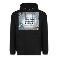 Black feeling kinda idgaf ish today with leopard and gli Heavyweight Hoodie - TumblerDesignByShophia