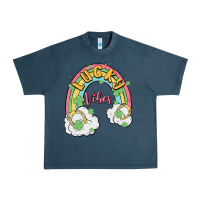Midnight Navy lucky vibes Urban Heavy Tee - MaliasSmallBusiness