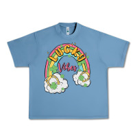 Pebble Blue lucky vibes Urban Heavy Tee - MaliasSmallBusiness