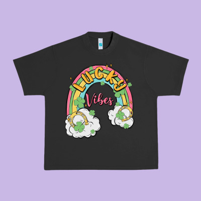 Lucky Vibes Urban Heavy Tee Designed By Maliassmallbusiness