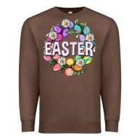 Chestnut Easter with eggs and daisy Easter Day Premium Sweatshirt - HowdyJamesFarm