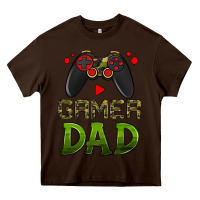 Chocolate Brown gamer dad Heavy Core Tee - HRA Design Shop