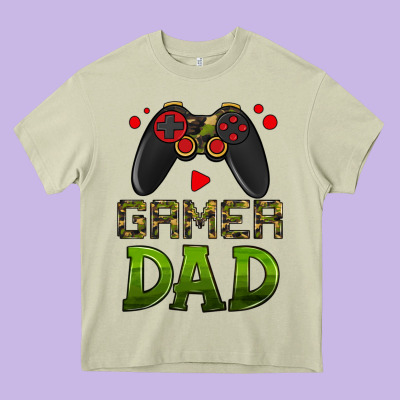 Gamer Dad Heavy Core Tee Designed By Hra Design Shop